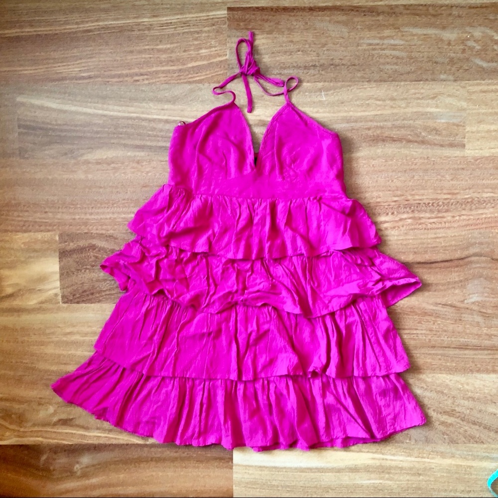 HM sexy deep V dress